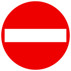 Wrong way sign, do no entry signal clipart.isolated 