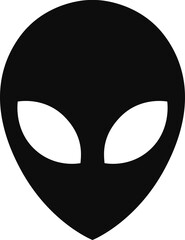 Flat style illustration of an alien head isolated 