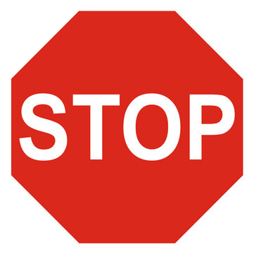 recommend clip art: Stop octagonal red sign high quality illustration isolated