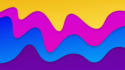 Abstract Modern Gradient Colorful Waves Shape Background Design