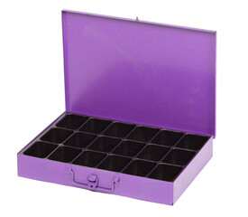 Old metal box isolated