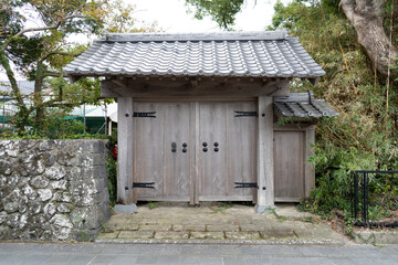 長崎県五島市の武家屋敷通りの風景