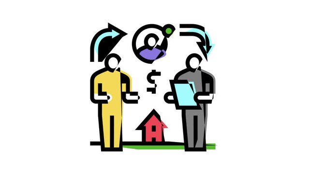 escrow account property estate home color icon animation