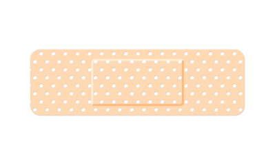 Medical plaster. First aid band plaster strip medical patch. Wound cross plastering band and porous bandage plasterers