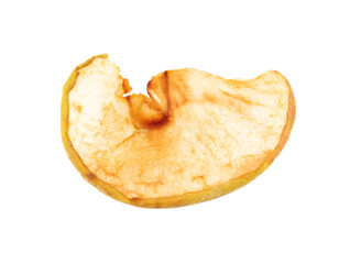 Dried apples isolated on white background.
