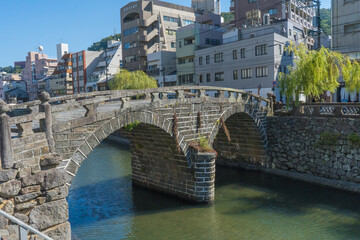 長崎県の市内を流れる川の橋