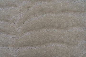 波によって作られた砂浜の模様