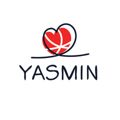 (Yasmin) Calligraphy name, Vector illustration.