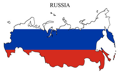 Obraz premium Russia map vector illustration. Global economy. Famous country. Eastern Europe. Europe.