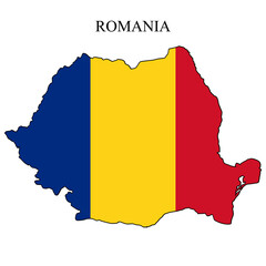 Obraz premium Romania map vector illustration. Global economy. Famous country. Eastern Europe. Europe.