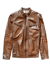 Leather jacket isolated