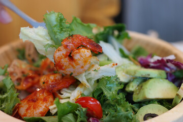 Avocado Shrimp Salad with Dressing