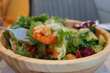 Avocado Shrimp Salad with Dressing