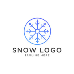 snow flakes logo illustration vector icon
