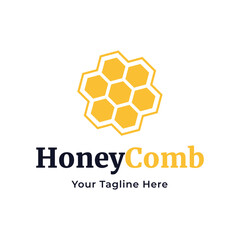 Honey Comb Logo Template Design Vector, Emblem, Honey Design Concept, Creative Symbol,