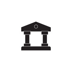 Bank vector icon, Building state symbol isolated on white background 