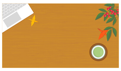 ワークスペースのデスク背景素材