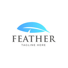 feather logo vector template isolated