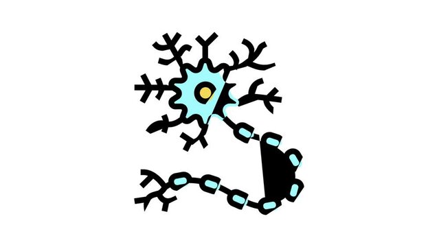 neuron human color icon animation