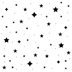 pattern of star doodle. Star hand drawn. Starry background. Vector seamless pattern with stars. Vector EPS 10.