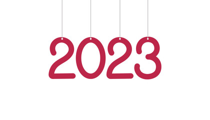 Vector 2023 new year numbers color of the year 2023 viva magenta 