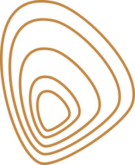 Abstract concentric organic shape vector illustration. Minimalistic liquid form, organic stain or geometric spot for modern abstract design or trendy fashion pattern