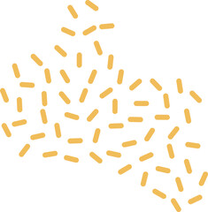 Abstract dotted organic shape vector illustration. Minimalistic liquid form, organic dashed stain or geometric dotty spot for modern abstract design or trendy fashion pattern