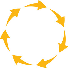 Solid circular arrows symbols collection vector illustration. Reuse or process icon and reset or process pictogram, circle arrows set isolated on white background for presentation or infographic