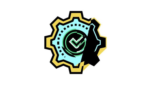 service quality color icon animation