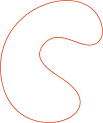 Abstract organic outline frame shape vector illustration. Minimalistic liquid form border, organic stain or geometric rim spot for modern abstract design or trendy fashion pattern