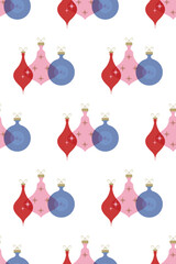 Christmas tree decorations. Illustration.Pattern.