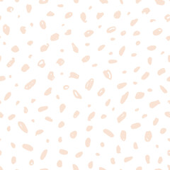 Abstract dotted organic shape seamless pattern. Minimalistic liquid form background, organic dashed stain repeat backdrop or geometric dotty spot graphic seamless pattern for modern abstract design