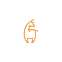 alpaca logo inspiration icon vector silhouette illustration  © satrio