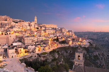 Naklejka premium Matera, Italy on the Canyon