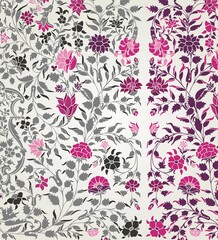 wedding card design, traditional paisley floral pattern , royal India	