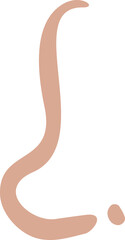 Hand drawn organic nose