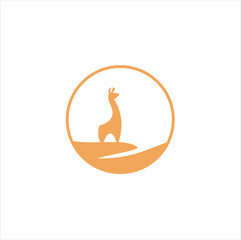 alpaca logo inspiration icon vector silhouette illustration  © satrio