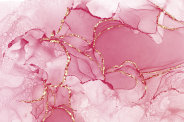 Viva magenta color of the year 2023. Trendy concept. Marble background. Alcohol ink. Magenta color