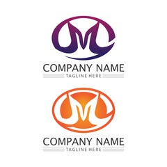 M Letter Logo Template vector design 