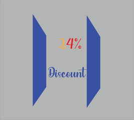 24% discount vector and illustration