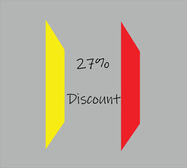 27% discount vector and illustration