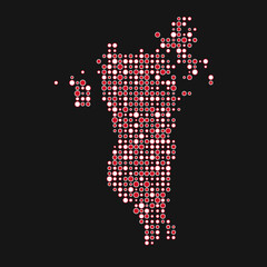 Bahrain Silhouette Pixelated pattern map illustration
