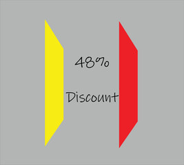 48% discount vector and illustration
