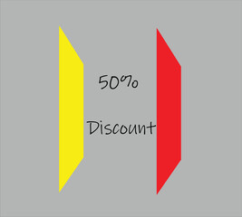 50% discount vector and illustration