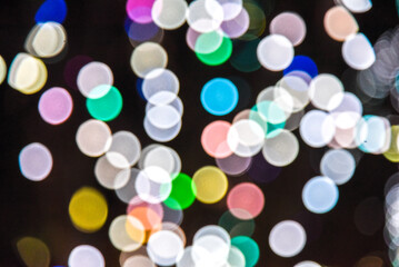 イルミネーションの玉ボケ素材