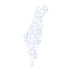 Israel Silhouette Pixelated pattern map illustration
