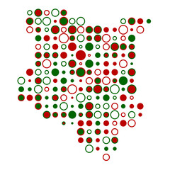 Kenya Silhouette Pixelated pattern map illustration
