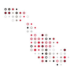 Malta Silhouette Pixelated pattern map illustration