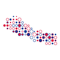 Nepal Silhouette Pixelated pattern map illustration