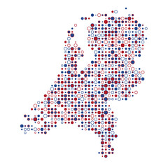 Netherlands Silhouette Pixelated pattern map illustration